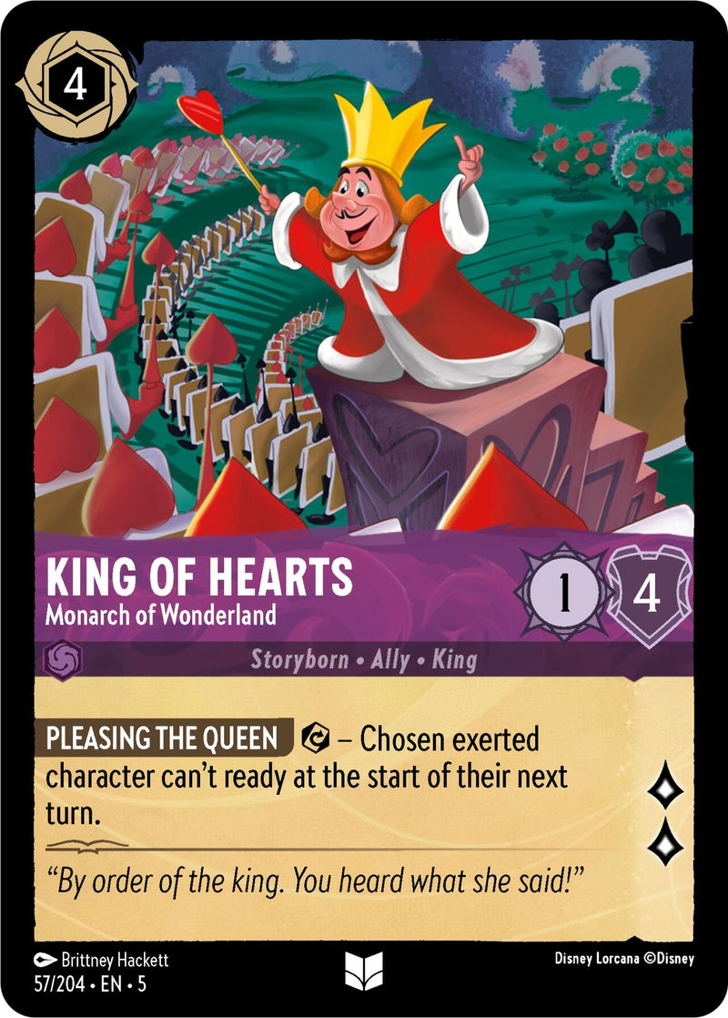 Image for King of Hearts - Monarch of Wonderland (57/204) [Shimmering Skies] - Disney Lorcana