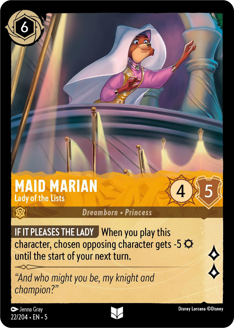 Image for Maid Marian - Lady of the Lists (22/204) [Shimmering Skies] - Disney Lorcana