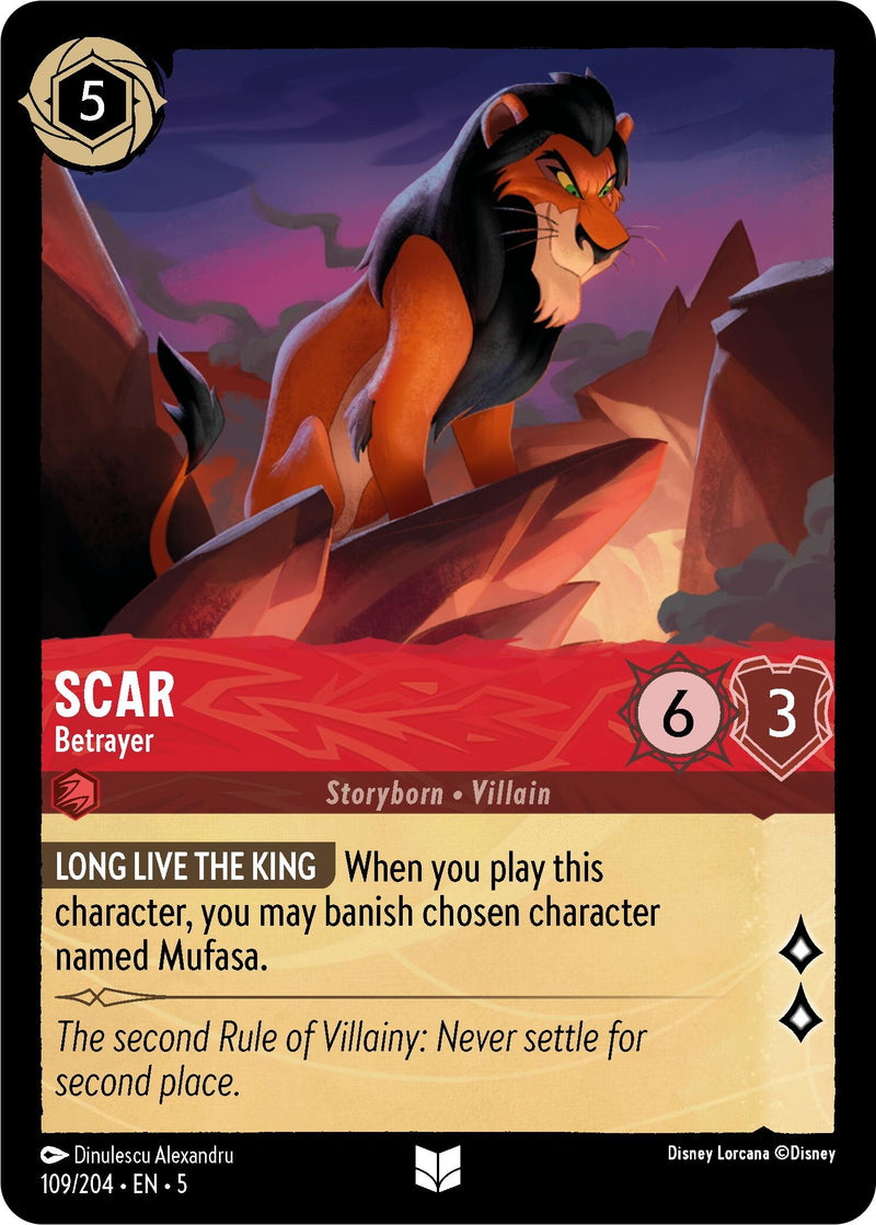 Image for Scar - Betrayer (109/204) [Shimmering Skies] - Disney Lorcana