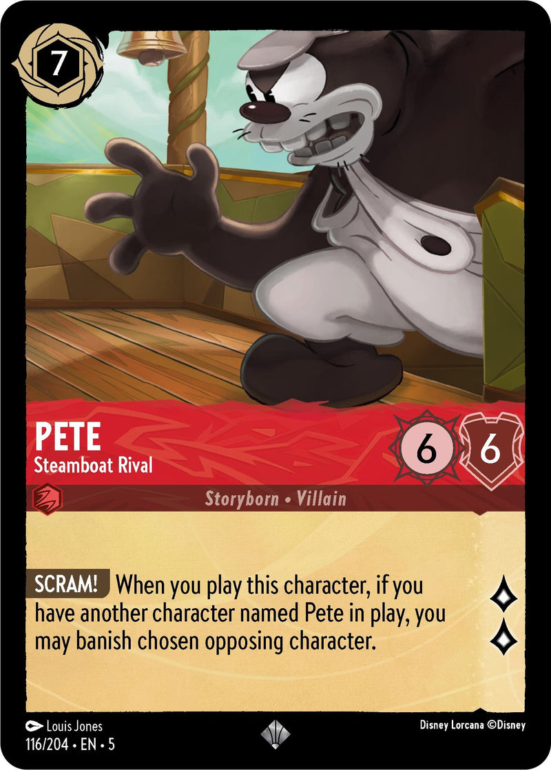 Image for Pete - Steamboat Rival (116/204) [Shimmering Skies] - Disney Lorcana