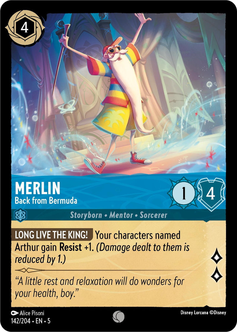 Image for Merlin - Back from Bermuda (142/204) [Shimmering Skies] - Disney Lorcana