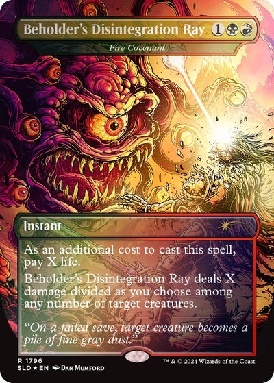 Beholder's Disintegration Ray - Fire Covenant (Rainbow Foil) (1796) (Secret Lair Drop Series)