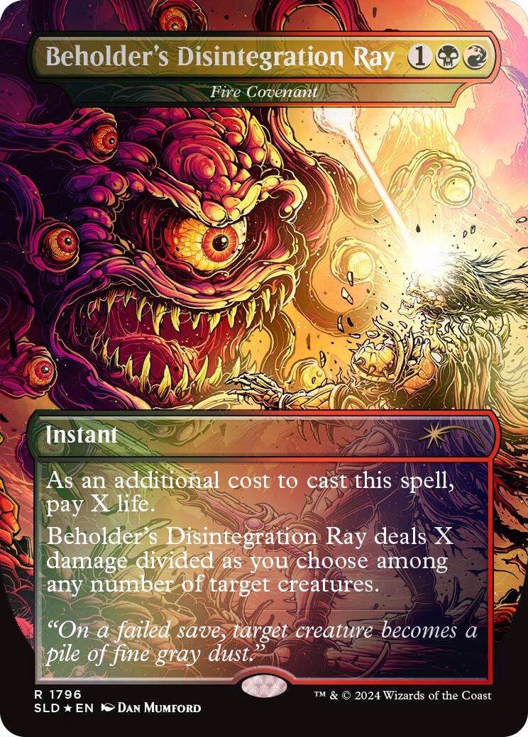 Beholder's Disintegration Ray - Fire Covenant (Rainbow Foil) (1796) (Secret Lair Drop Series)
