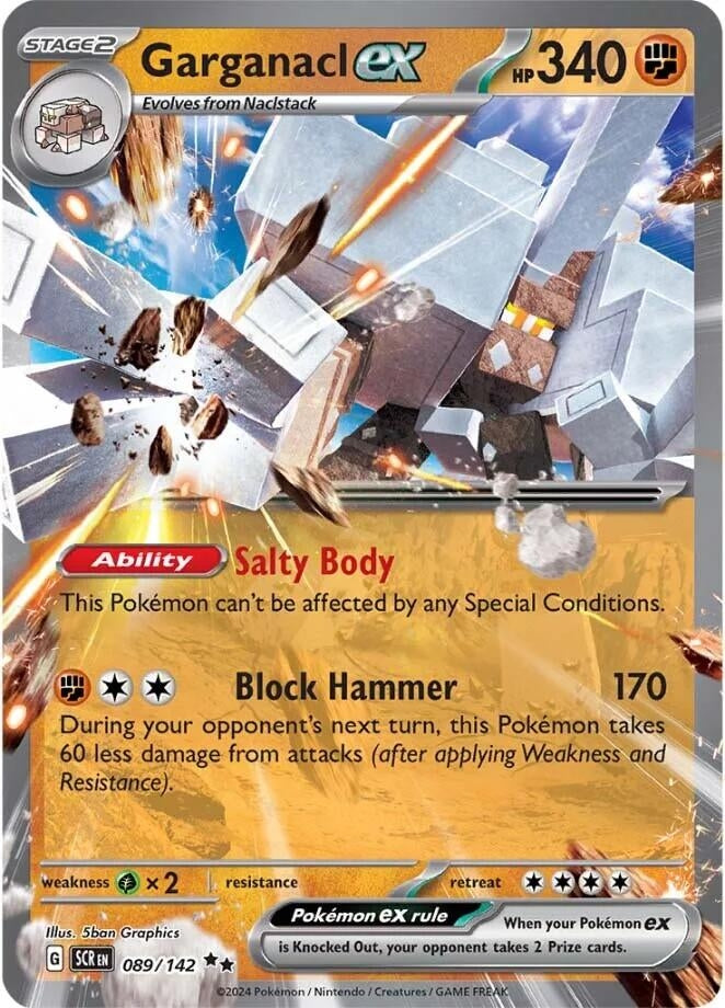 Image for Garganacl ex (089/142) [SV07: Stellar Crown] - Pokemon
