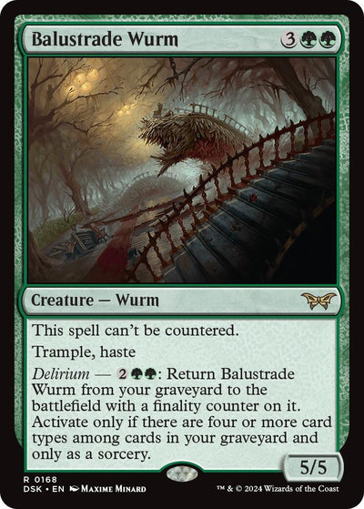 Balustrade Wurm (168) (Duskmourn: House of Horror)