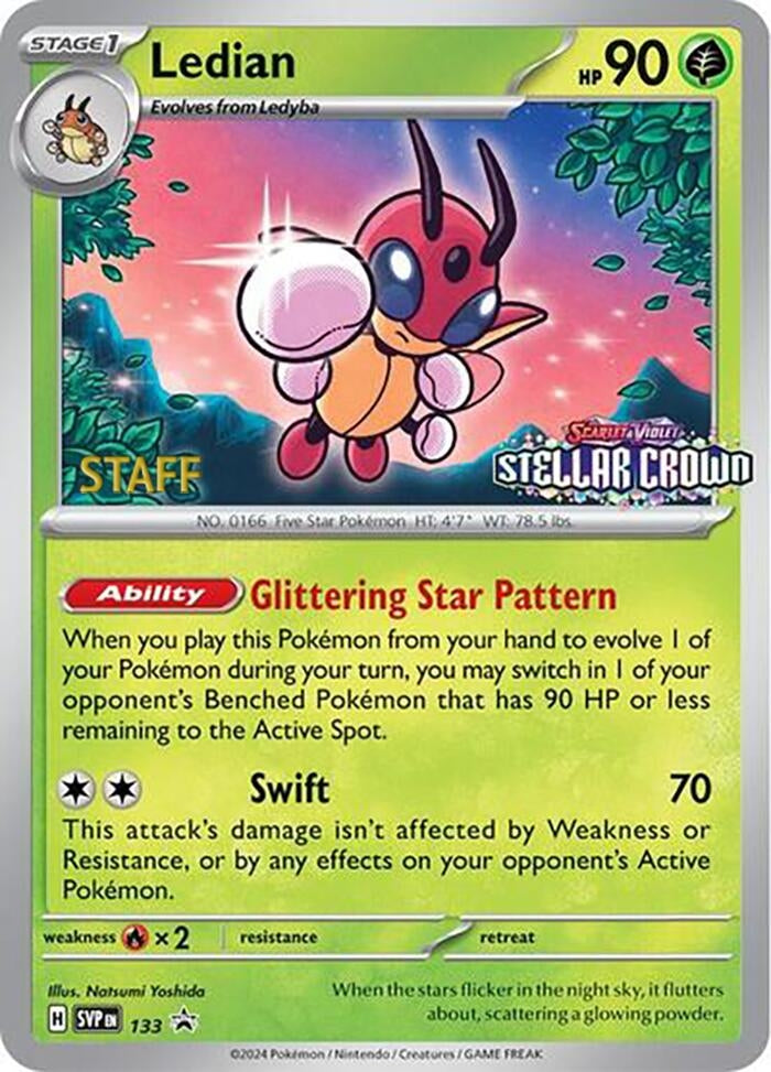 Image for Ledian - 133 (Prerelease) [Staff] (133) [SV: Scarlet & Violet Promo Cards] - Pokemon