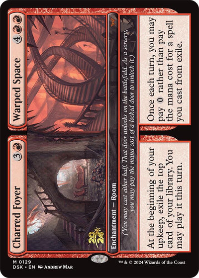 Charred Foyer // Warped Space (129) [Prerelease Cards]