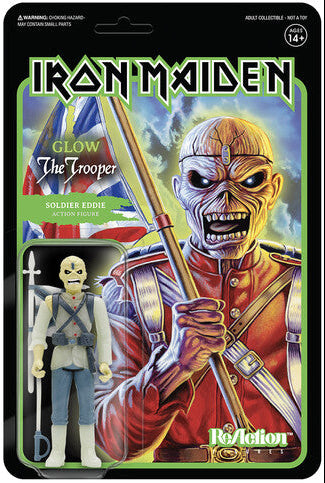 Super7 ReAction Iron Maiden – Soldier Eddie Glow-in-the-Dark Action Figure (AE Exclusive)