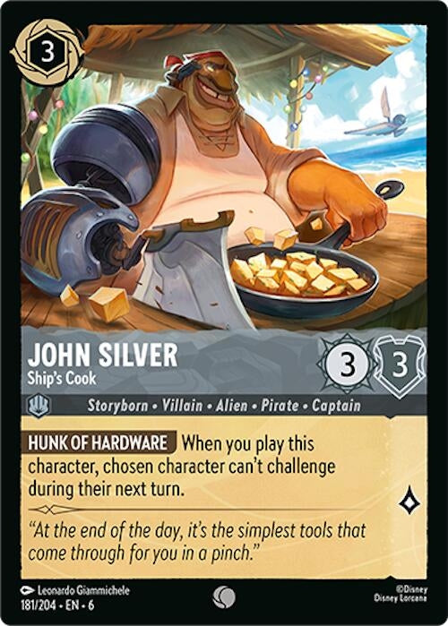 Image for John Silver - Ship's Cook (181/204) [Azurite Sea] - Disney Lorcana