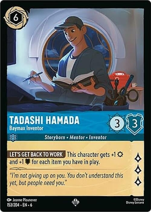 Image for Tadashi Hamada - Baymax Inventor (153/204) [Azurite Sea] - Disney Lorcana