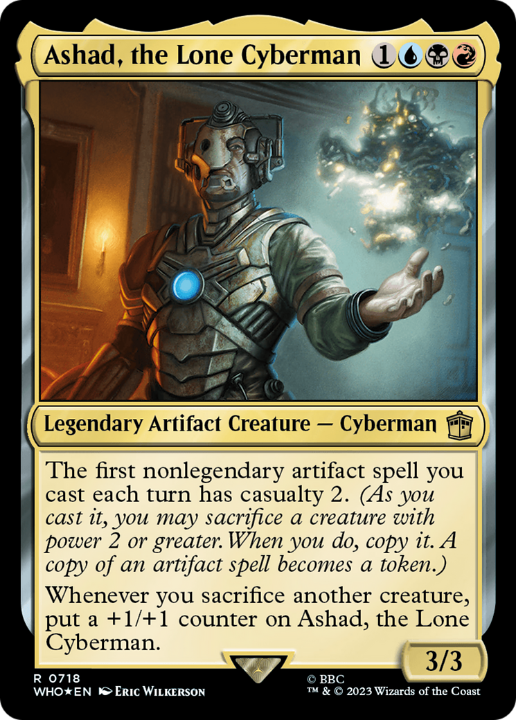 Ashad, the Lone Cyberman (Surge Foil) (718) [Universes Beyond: Doctor Who]
