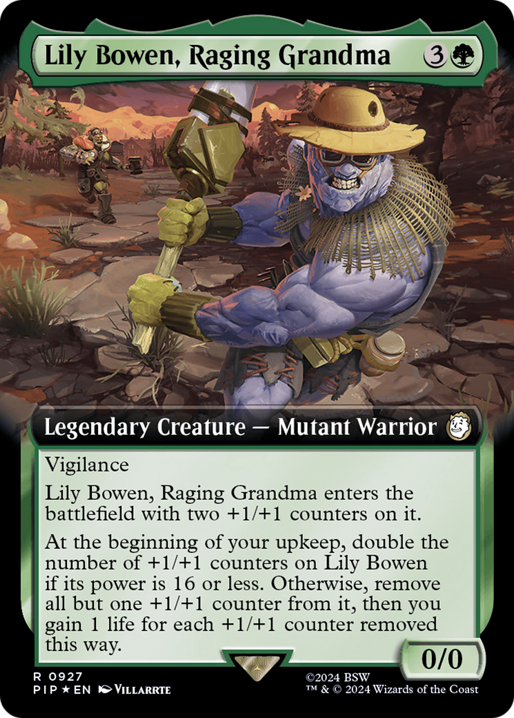 Lily Bowen, Raging Grandma (Extended Art) (Surge Foil) (927) (Universes Beyond: Fallout)