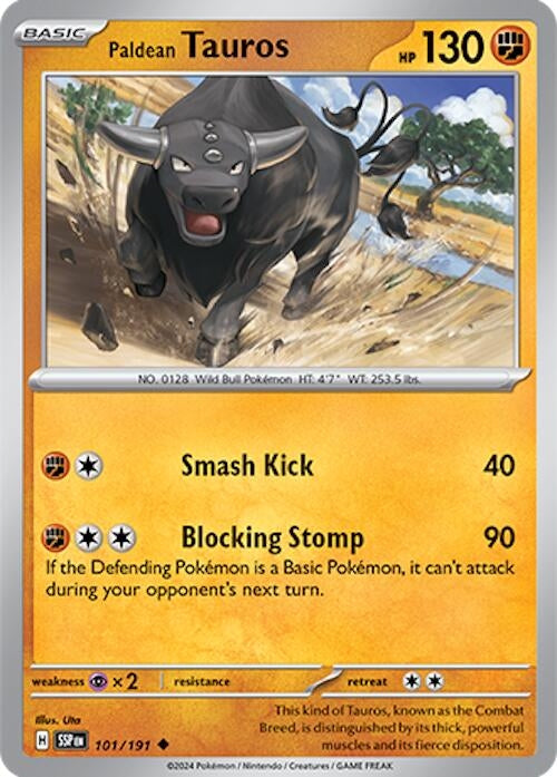 Image for Paldean Tauros (101/191) [SV08: Surging Sparks] - Pokemon