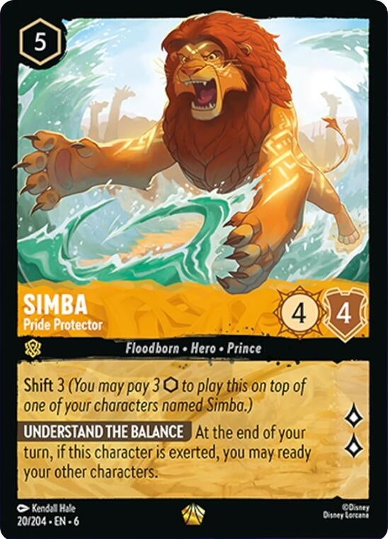 Image for Simba - Pride Protector (20/204) [Azurite Sea] - Disney Lorcana