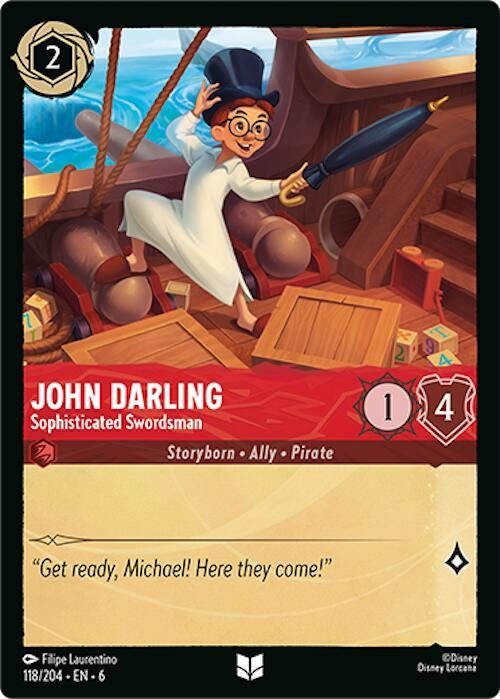 Image for John Darling - Sophisticated Swordsman (118/204) [Azurite Sea] - Disney Lorcana