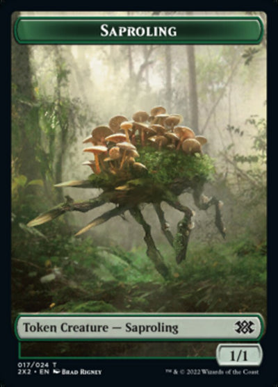 Saproling // Vampire Double-Sided Token (17 // 9) (Double Masters 2022)
