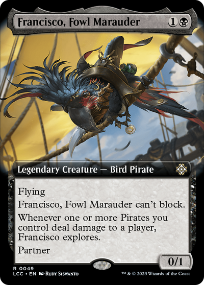 Francisco, Fowl Marauder (Extended Art) (49) (Commander: The Lost Caverns of Ixalan)