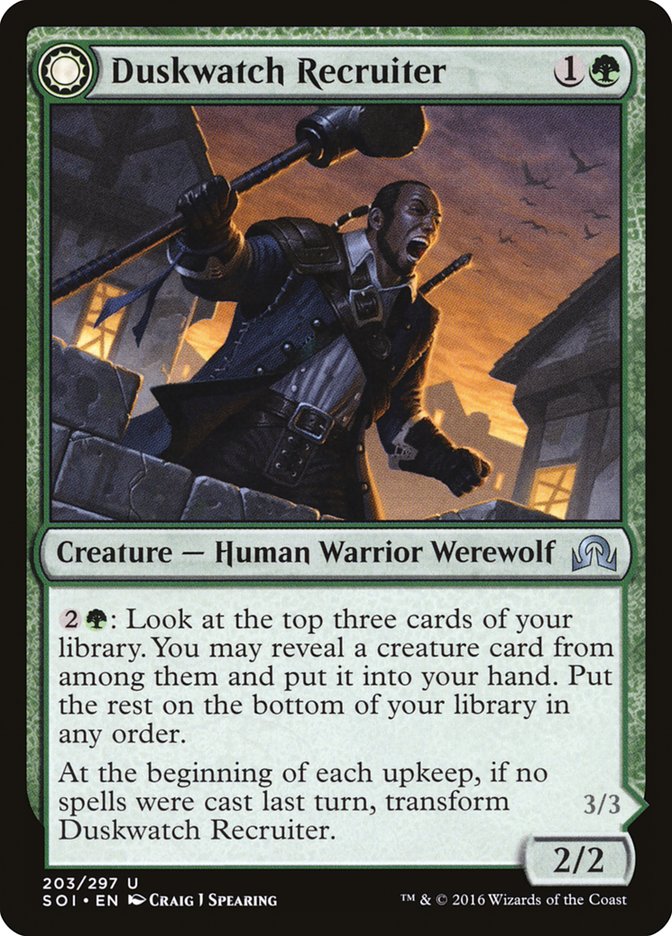 Duskwatch Recruiter // Krallenhorde Howler [Shadows over Innistrad]