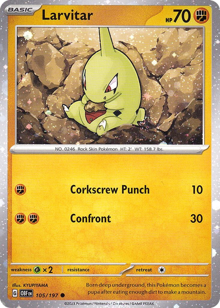 Image for Larvitar - 105/197 (Cosmos Holo) (105/197) [Miscellaneous Cards & Products] - Pokemon
