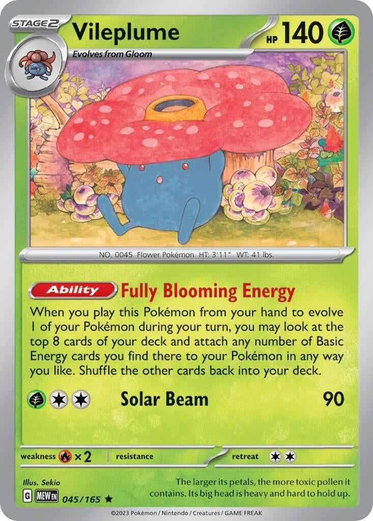 Image for Vileplume (045/165) [Deck Exclusives] - Pokemon