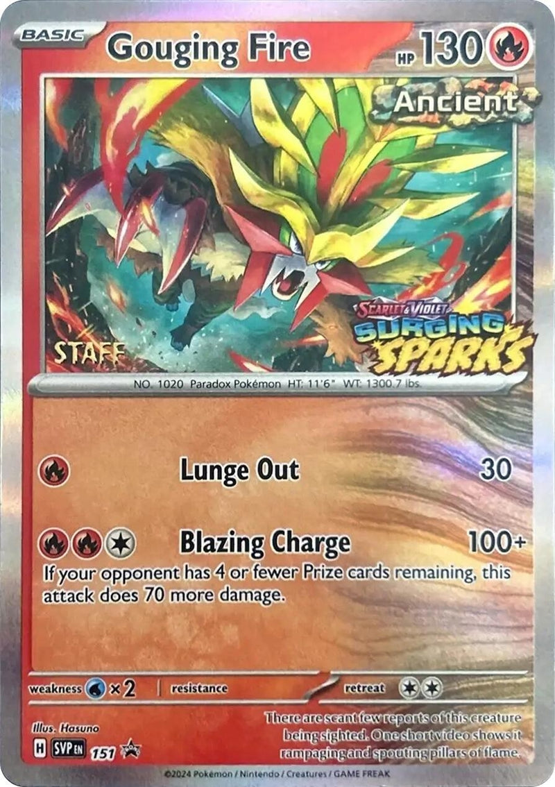 Image for Gouging Fire - 151 (Staff) (151) [SV: Scarlet & Violet Promo Cards] - Pokemon