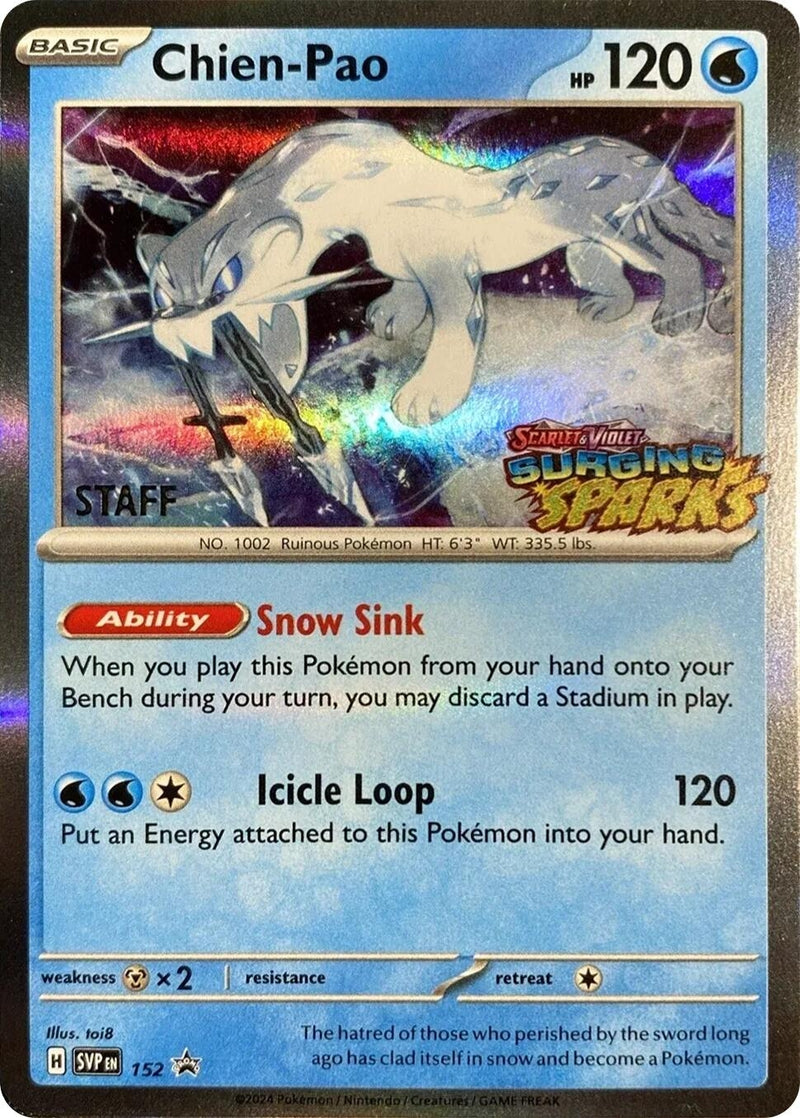 Image for Chien-Pao - 152 (Staff) (152) [SV: Scarlet & Violet Promo Cards] - Pokemon