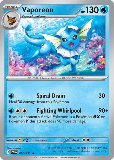 Vaporeon (022/131) [SV: Prismatic Evolutions]