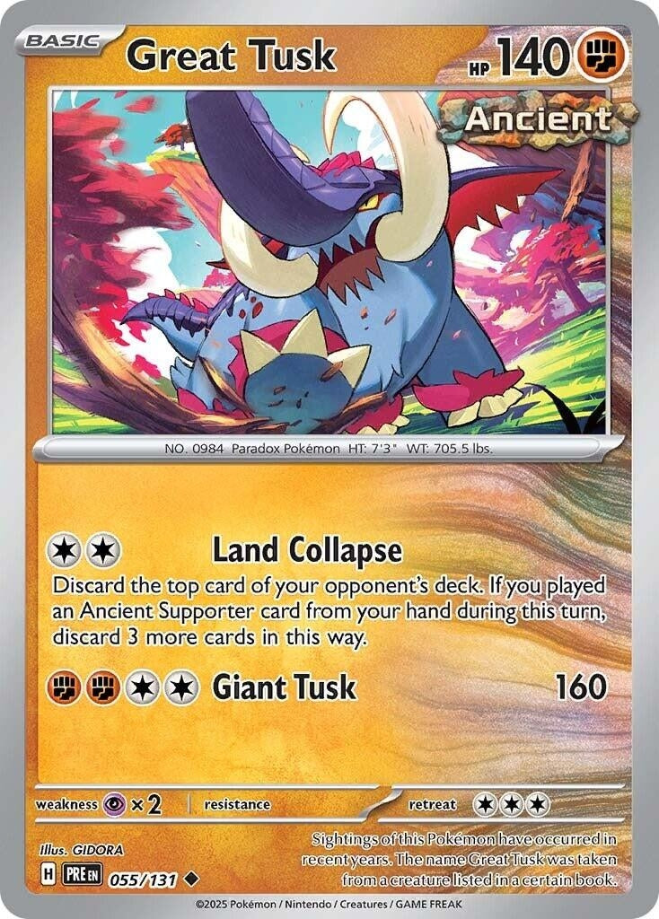 Image for Great Tusk (055/131) [SV: Prismatic Evolutions] - Pokemon