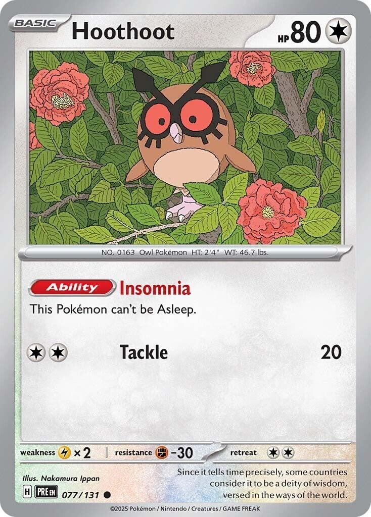 Image for Hoothoot (077/131) [SV: Prismatic Evolutions] - Pokemon