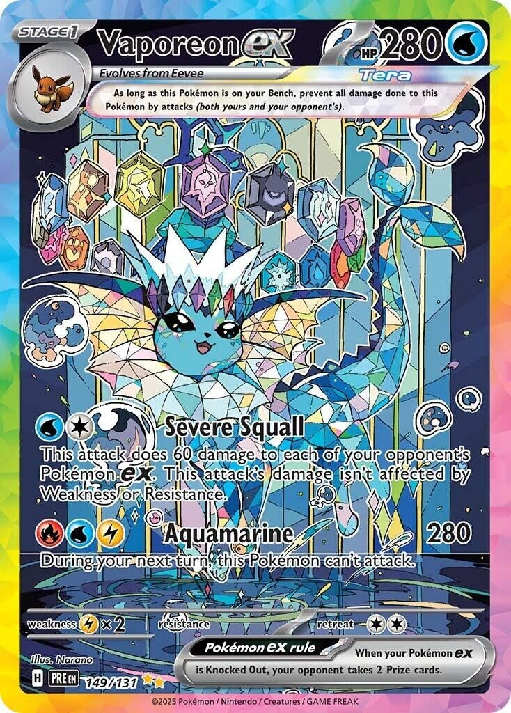 Image for Vaporeon ex (149/131) [SV: Prismatic Evolutions] - Pokemon