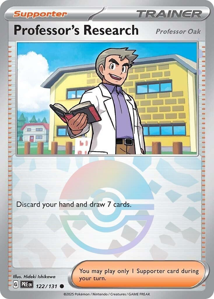 Image for Professor's Research [Professor Oak] (Poke Ball Pattern) (122/131) [SV: Prismatic Evolutions] - Pokemon