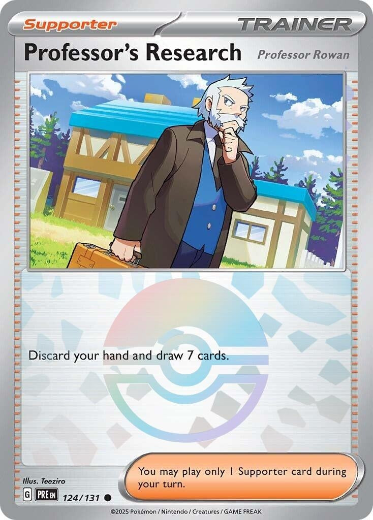 Image for Professor's Research [Professor Rowan] (Poke Ball Pattern) (124/131) [SV: Prismatic Evolutions] - Pokemon