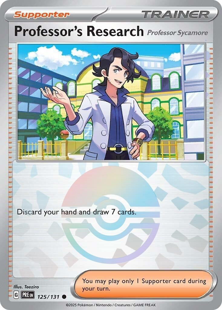 Image for Professor's Research [Professor Sycamore] (Poke Ball Pattern) (125/131) [SV: Prismatic Evolutions] - Pokemon