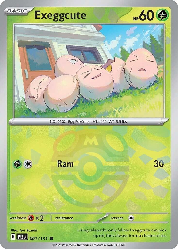 Image for Exeggcute (Master Ball Pattern) (001/131) [SV: Prismatic Evolutions] - Pokemon