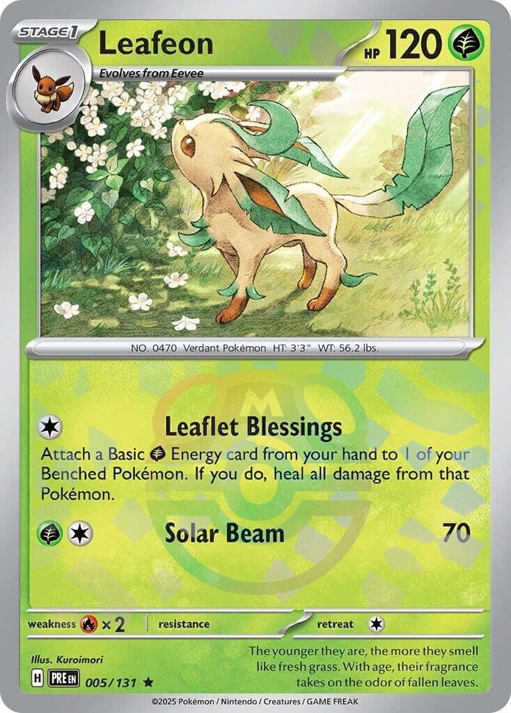 Image for Leafeon (Master Ball Pattern) (005/131) [SV: Prismatic Evolutions] - Pokemon