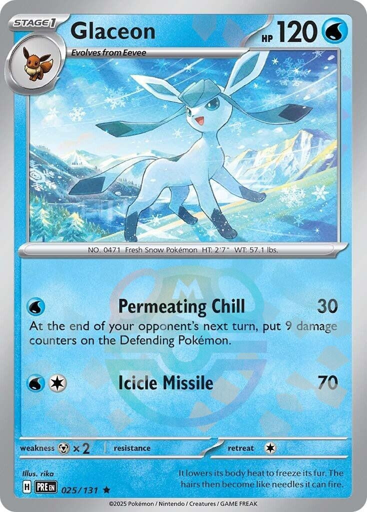 Image for Glaceon (Master Ball Pattern) (025/131) [SV: Prismatic Evolutions] - Pokemon