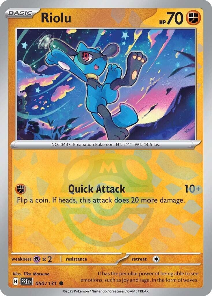 Image for Riolu (Master Ball Pattern) (050/131) [SV: Prismatic Evolutions] - Pokemon