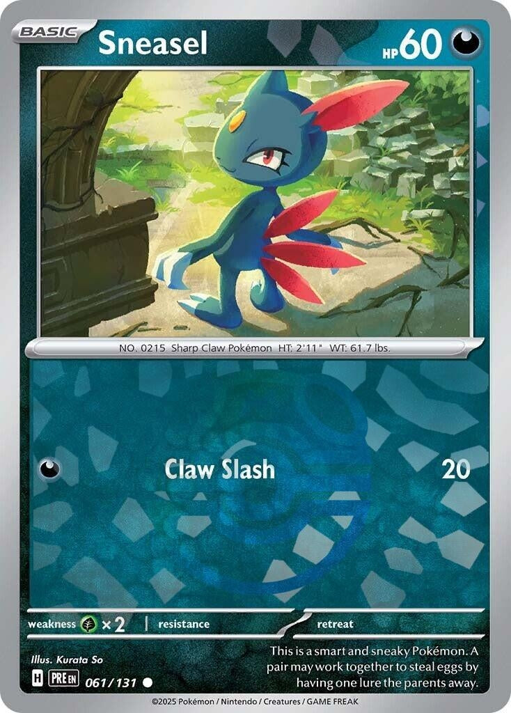 Image for Sneasel (Master Ball Pattern) (061/131) [SV: Prismatic Evolutions] - Pokemon
