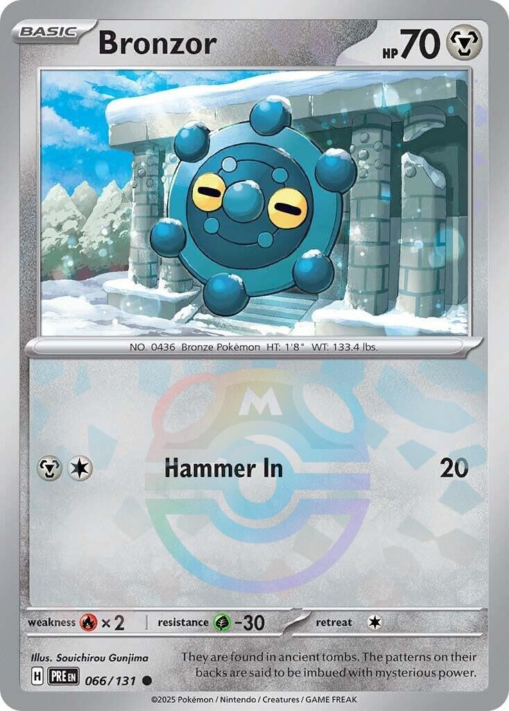 Image for Bronzor (Master Ball Pattern) (066/131) [SV: Prismatic Evolutions] - Pokemon