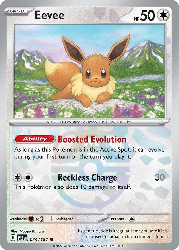Image for Eevee (Master Ball Pattern) (074/131) [SV: Prismatic Evolutions] - Pokemon