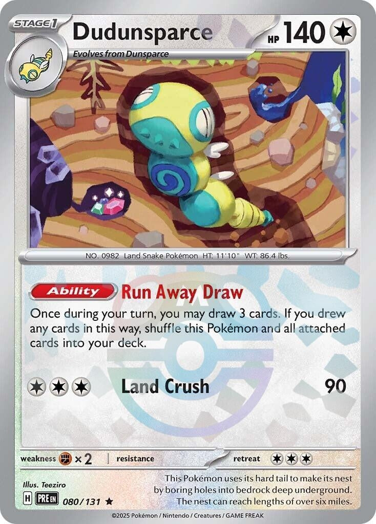 Image for Dudunsparce (Master Ball Pattern) (080/131) [SV: Prismatic Evolutions] - Pokemon