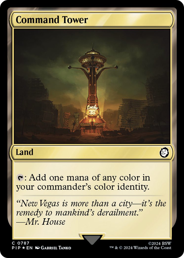 Command Tower (Surge Foil) (787) [Universes Beyond: Fallout]