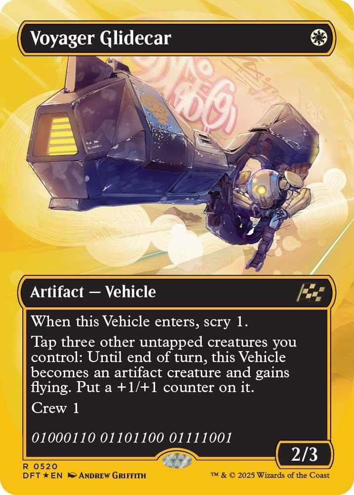 Image for Voyager Glidecar (Borderless) (First-Place Foil) (520) [Aetherdrift]