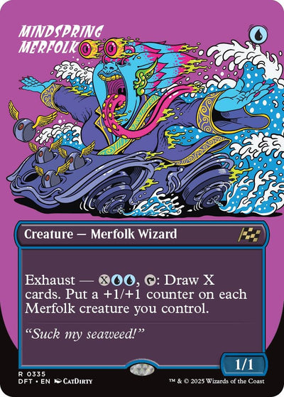 Mindspring Merfolk (Borderless) (335) [Aetherdrift]