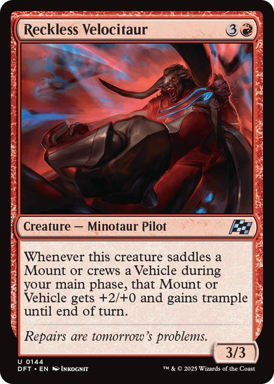 Reckless Velocitaur (144) [Aetherdrift]