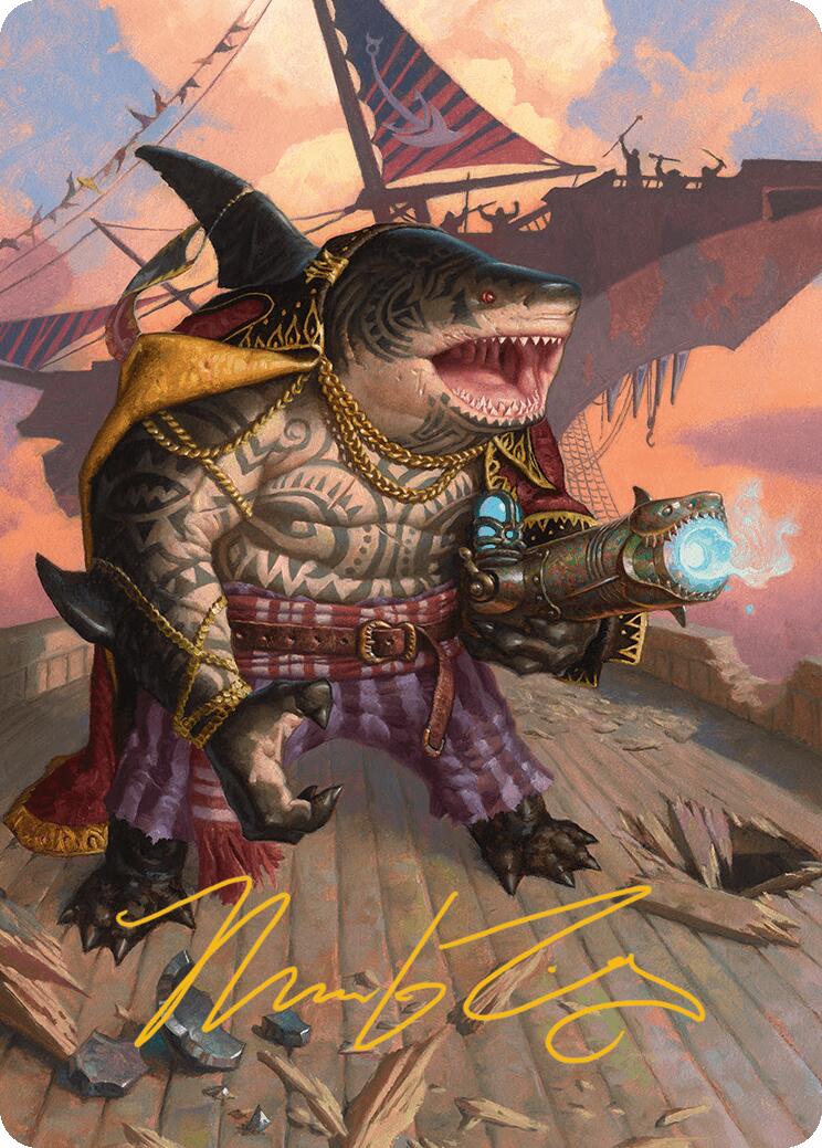 Captain Howler, Sea Scourge Art Card (4/54) (Gold-Stamped Signature) (4) [Aetherdrift]