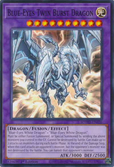 Blue-Eyes Twin Burst Dragon (SDWD-EN036) (Structure Deck: Blue-Eyes White Destiny)