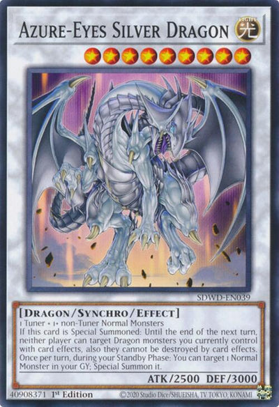 Azure-Eyes Silver Dragon (SDWD-EN039) (Structure Deck: Blue-Eyes White Destiny)