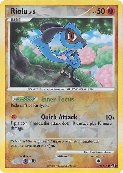 Image for Riolu (Cracked Ice Holo) (016/017) [Miscellaneous Cards & Products] - Pokemon