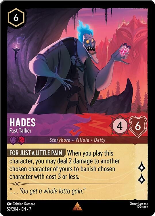 Image for Hades - Fast Talker (52/204) [Archazia's Island] - Disney Lorcana